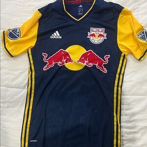 Adidas Navy and Yellow Soccer Jersey size M